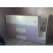 Кровать-чердак со шкафом Висконсин-2 Fmebel 90x200