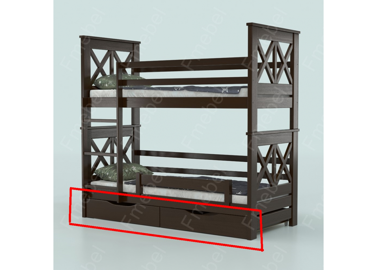 Ящики к двухъярусной кровати Лея Fmebel