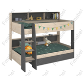 Двухъярусная кровать с полками Толедо Fmebel 90x200