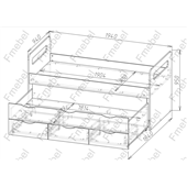 Ліжко з додатковим спальним місцем Спрінгфілд Fmebel 90x190