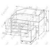 Кровать-чердак Бремен Fmebel 80х160