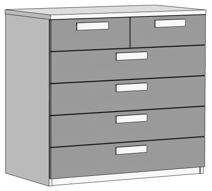 Комод із 6 ящиками (схема) Fmebel стандарт