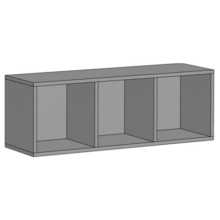 Полка открытая горизонтальная на 3 секции (схема) Fmebel
