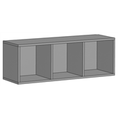 Полиця відкрита горизонтальна на 3 секції (схема) Fmebel