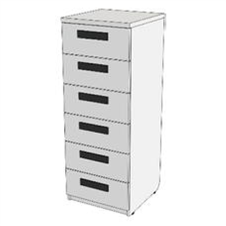 Тумба з 6 ящиками (схема) Fmebel люкс
