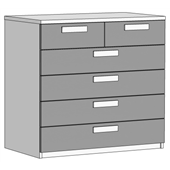 Комод із 6 ящиками (схема) Fmebel еліт