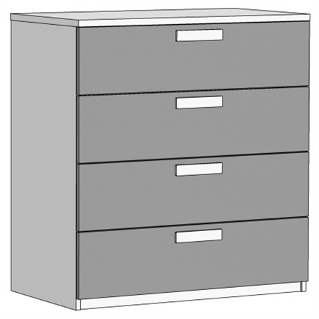 Комод із 4 ящиками (схема) Fmebel еліт