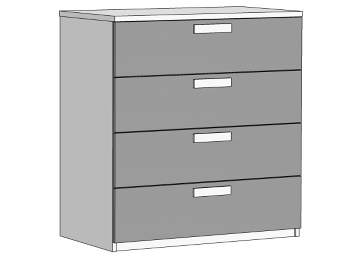 Комод с 4 ящиками (схема) Fmebel элит