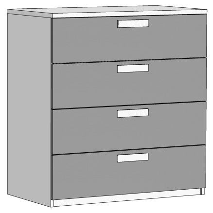 Комод із 4 ящиками (схема) Fmebel люкс