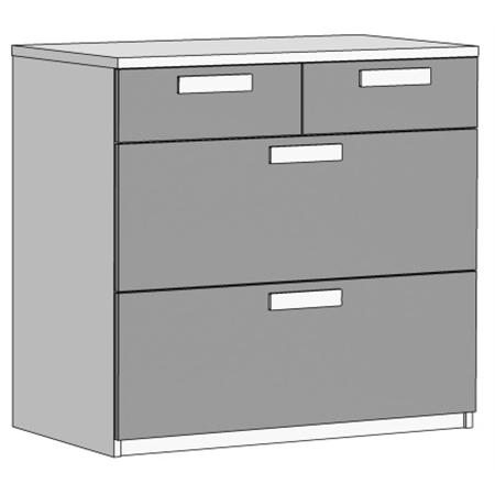 Комод із 4 ящиками (схема) 2 Fmebel люкс