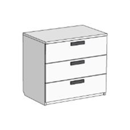Комод із 3 ящиками (схема) Fmebel еліт