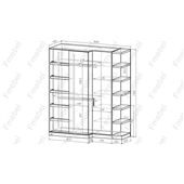 Шафа з розсувними фасадами (схема) Fmebel