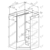 Ліжко-горище зі столом Окленд Fmebel 80x190