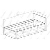 Кровать с подъемным механизмом (схема) Fmebel элит