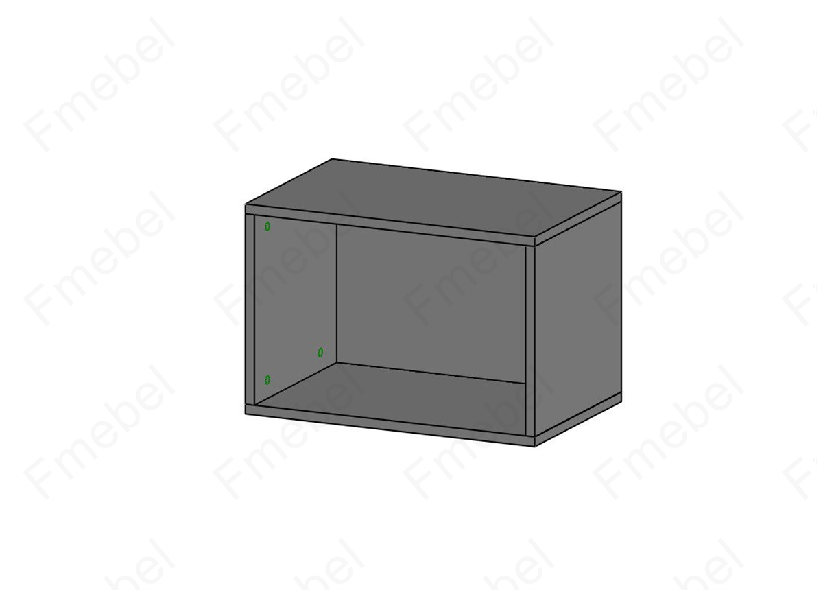 Полка прямоугольная свободной длины, 1м (схема) Fmebel