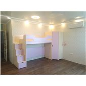 Кровать-чердак со столом Миннесота Fmebel 80x200