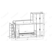 Двоярусне ліжко Філадельфія Fmebel 80x190