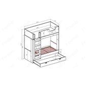 Двоярусне ліжко Квебек Fmebel 90x200