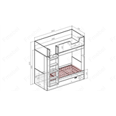 Двоярусне ліжко Квебек Fmebel 90x200