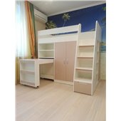 Кровать-чердак со столом Дакота Fmebel 80х190