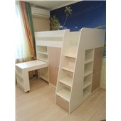 Кровать-чердак со столом Дакота Fmebel 80х190