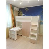 Кровать-чердак со столом Дакота Fmebel 80х190