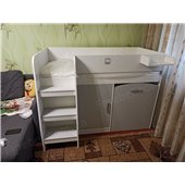 Кровать-чердак со столом Аляска Fmebel 80х190