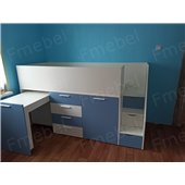 Кровать-чердак со шкафом Висконсин-2 Fmebel
