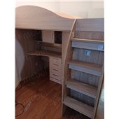 Кровать-чердак со столом Рейкьявик Fmebel