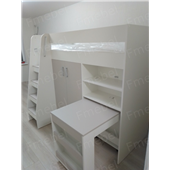 Кровать-чердак со столом Дакота Fmebel 80х190