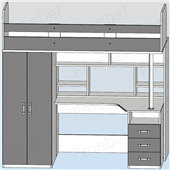 Кровать-чердак Манчестер Fmebel 80х190