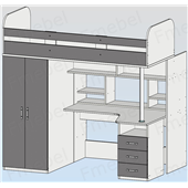Кровать-чердак Манчестер Fmebel 80х190