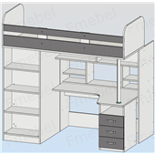 Ліжко-горище Манчестер Fmebel 80х190