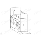 Кровать-чердак Манчестер Fmebel 80х190
