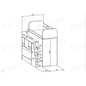 Ліжко-горище Манчестер Fmebel 80х190
