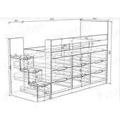 Кровать-чердак со шкафом Индиана Fmebel 80x190