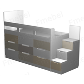 Кровать-чердак со шкафом Индиана Fmebel 80x190