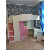 Ліжко-горище зі столом Талса Fmebel 80x190