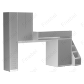 Ліжко-горище з місцем під диван Каліфорнія Fmebel 80x190