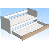 Ліжко з додатковим спальним місцем Колумбія Fmebel 80x200