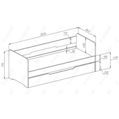 Ліжко з додатковим спальним місцем Колумбія Fmebel 80x200