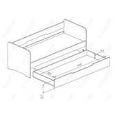 Ліжко з додатковим спальним місцем Колумбія Fmebel 80x200