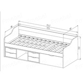 Ліжко-диванчик Медісон Fmebel 80x190