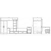 Двоярусне ліжко з шафою та столом Гамільтон Fmebel 90x200