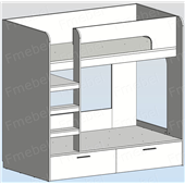 Двоярусне ліжко Ефіопія Fmebel 90x200