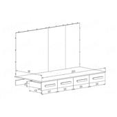Двухъярусная кровать со шкафом Хельсинки Fmebel 90x200