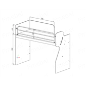 Двухъярусная кровать со шкафом Хельсинки Fmebel 90x200
