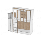 Двухъярусная кровать домик Ковентри Fmebel