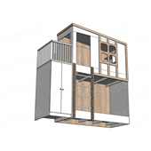 Двухъярусная кровать домик Ковентри Fmebel
