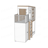 Двухъярусная кровать домик Ковентри Fmebel